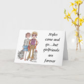 スタイル来と2人の親しい友達のカードに移動 カード (黄色い花)