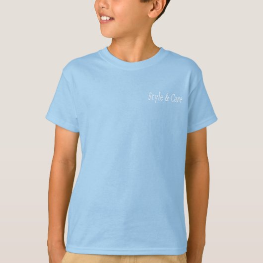 スタイル気にとライトブルーカラーTシャツ Tシャツ (正面)