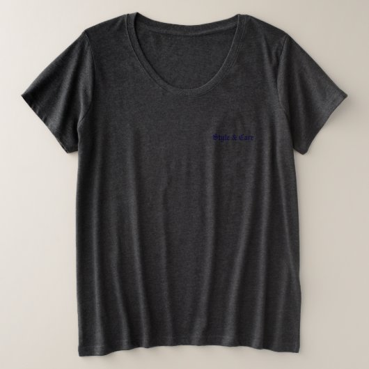 スタイル気に無地の煙 プラスサイズTシャツ (デザイン正面)