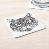 スタイル猫 スクエアペーパーコースター (アングル)