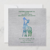 スタイル素朴バレンタイン招待状ウィズギラフェス 招待状 (裏面)