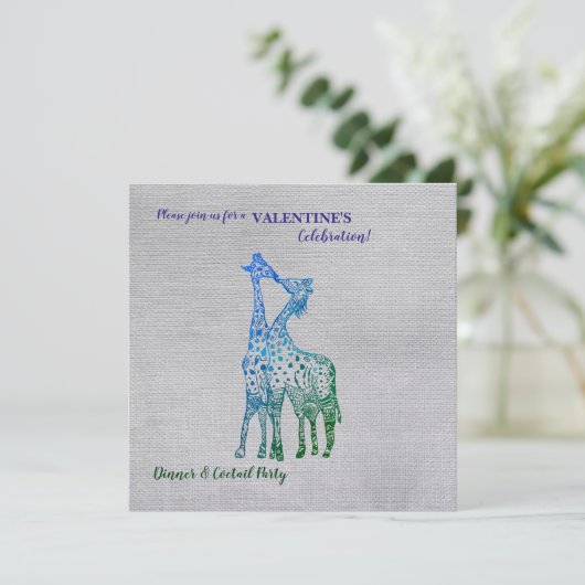 スタイル素朴バレンタイン招待状ウィズギラフェス 招待状 (スタンド正面)