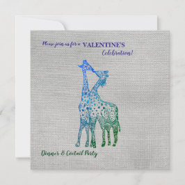 スタイル素朴バレンタイン招待状ウィズギラフェス 招待状