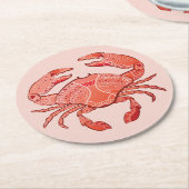 スタイル蟹 ラウンドペーパーコースター (アングル)