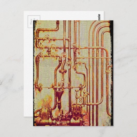 スタイル設定されたアンティークウォールパイプ ポストカード (正面/裏面)