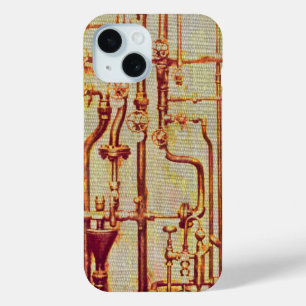 スタイル設定されたアンティークウォールパイプ iPhone 15ケース