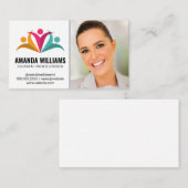 スタイル設定された人のロゴ 名刺 (正面/裏面)