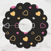 スタイル設定ハートパターン3 ワイングラスタグ (裏面)