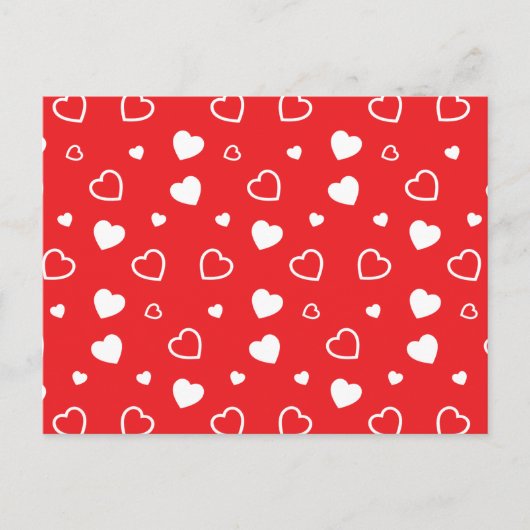 スタイル設定ハートパターン4 シーズンポストカード (正面)