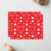 スタイル設定ハートパターン4 ノートカード (正面/裏面インサイチュ)