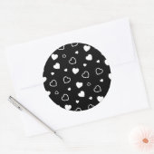 スタイル設定ハートパターン5 ラウンドシール (封筒)