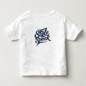 スタイル話Tシャツ – はっきりしたファッション文 トドラーTシャツ (裏面)