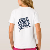 スタイル話Tシャツ – はっきりしたファッション文 Tシャツ (裏面)