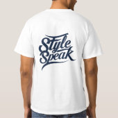 スタイル話Tシャツ – はっきりしたファッション文 Tシャツ (裏面)