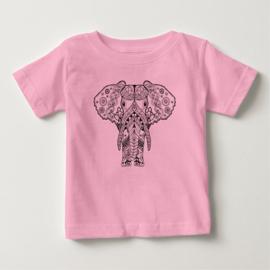スタイル象 ベビーTシャツ (正面)