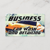 スタイル車の水スプラッシュ 名刺 (正面)