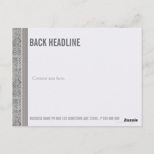 スタイル部族銀写真ビジネス用はがき ポストカード (裏面)