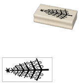 スタイル間抜け化クリスマスツリー木材ゴムスタンプ ラバースタンプ (押印)