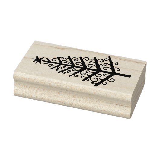 スタイル間抜け化クリスマスツリー木材ゴムスタンプ ラバースタンプ (スタンプ)
