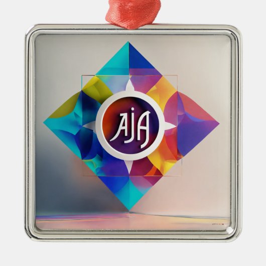 スタイル頭が切れるティー メタルオーナメント (正面)