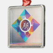 スタイル頭が切れるティー メタルオーナメント (左)