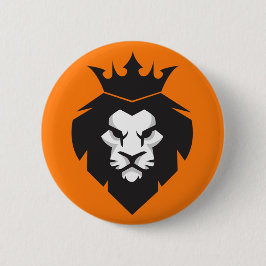 スタイル黒白キングライオンとクラウンボタン 缶バッジ