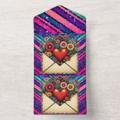 スタイル:すべてのワンウェディングパーソナライズされた招待 – オールインワン招待状 (内側)