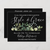 「スタイル&グレース」バチェロレッテ招待状 招待状 (正面/裏面)