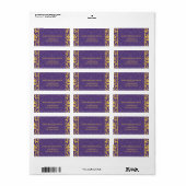 スタイル – ダマスクパープルn黄住所 シール (フルシート)