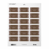 スタイル – ダマスクピンクnブラウン住所 シール (フルシート)