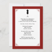 スタイル！ バット・ミッツヴァ・マガジン招待状 バーガンディ 招待状 (裏面)