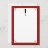 スタイル! バルミツワーの雑誌はバーガンディ感謝していしています サンキューカード (裏面)