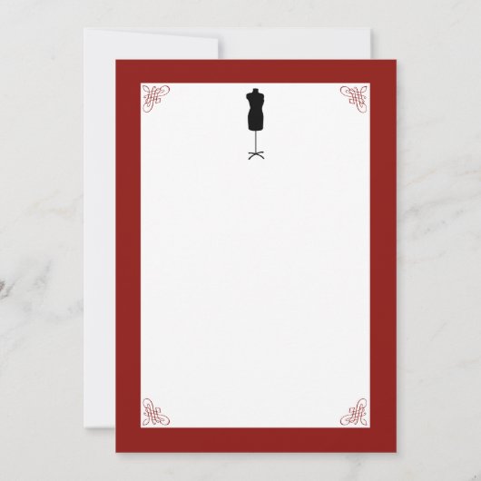 スタイル! バルミツワーの雑誌はバーガンディ感謝していしています サンキューカード (裏面)