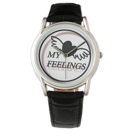 スタイル：メンズクラシックブラックレザーストラップを見る 腕時計 (正面)