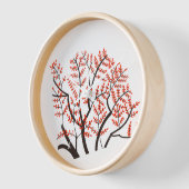 スタイル: 10インチラウンドウォールクロックと黒い木製フレーム 壁時計 (傾斜)