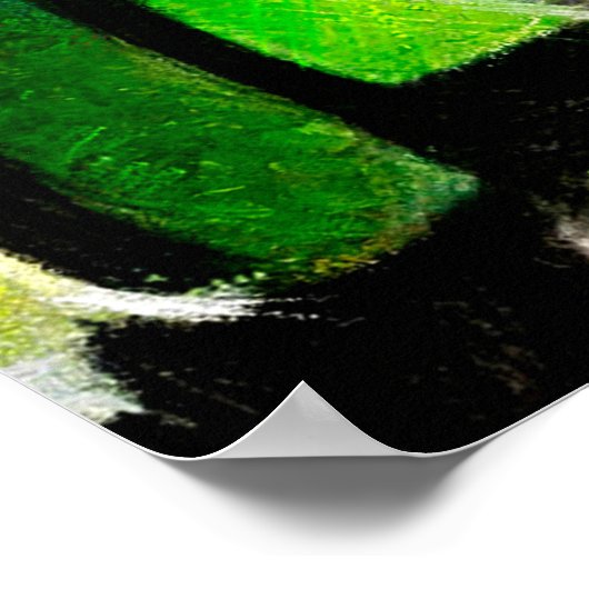 スタイルaの美しい花のモダン花束 ポスター (角)