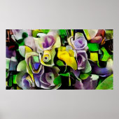 スタイルaの美しい花のモダン花束 ポスター (正面)