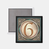 スタイルA, "6" – ケルト数字マグネット マグネット (正面/裏面)
