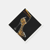 スタイレットとスパークリングワイン スタンダードカクテルナプキン (角)