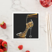 スタイレットとスパークリングワイン スタンダードカクテルナプキン (インサイチュ)