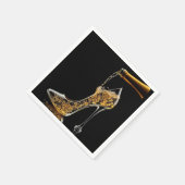 スタイレットとスパークリングワイン スタンダードカクテルナプキン (角)