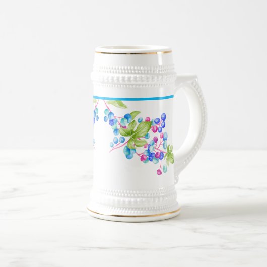 スタインの磁器の果実 ビールジョッキ (正面右)