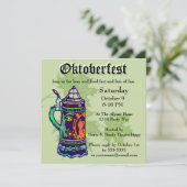 スタインカラフルオングリーンオクトーバーフェスト招待状 招待状 (スタンド正面)