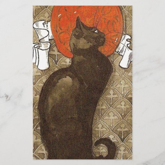 スタインラインの猫 - アール・ヌーヴォー 便箋 (正面)