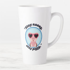 スタイ豚引用文 カフェラテマグ