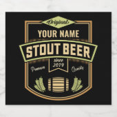 スタウトパーソナライズされたダークビール醸造ラベルバー ビールラベル (シングルラベル)