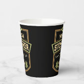 スタウトパーソナライズされたダークビール醸造ラベルバー 紙コップ (左)