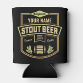 スタウトパーソナライズされたダークビール醸造ラベルバー 缶クーラー (裏面)