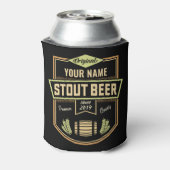 スタウトパーソナライズされたダークビール醸造ラベルバー 缶クーラー (缶裏面)
