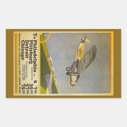 スタウト航空 長方形シール (正面)